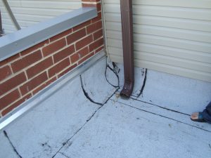 Gutter onto roof